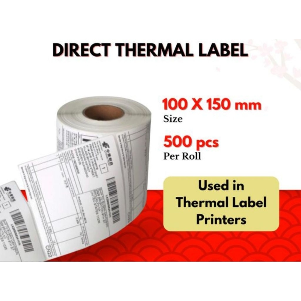 

Thermal Label 100 x 150 mm Isi 500 pcs