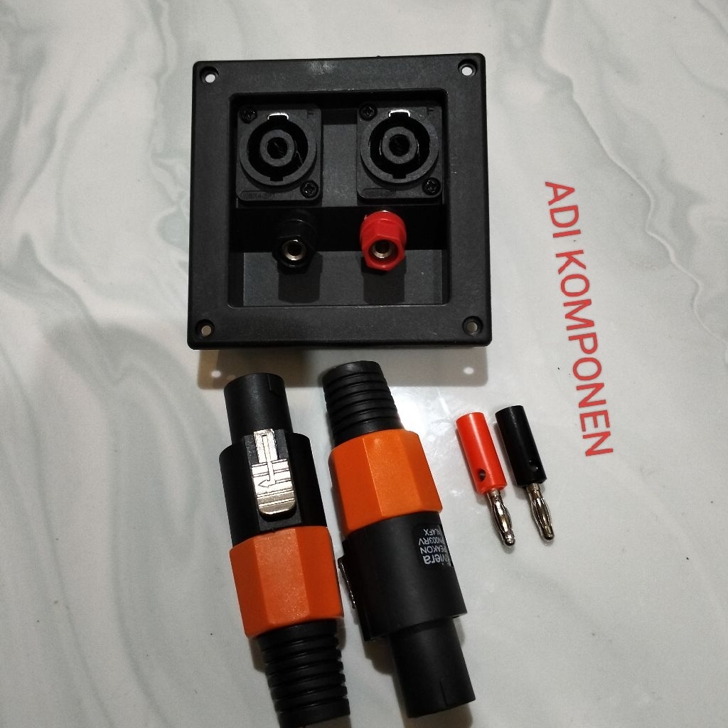 PAKET TERMINAL BOX SPEAKER HITAM + 2JACK SPIEKON+ JACK BANANA