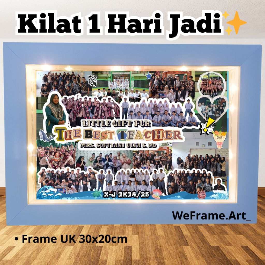 kado perpisahan sekolah / hadiah frame / kado kenang kenangan