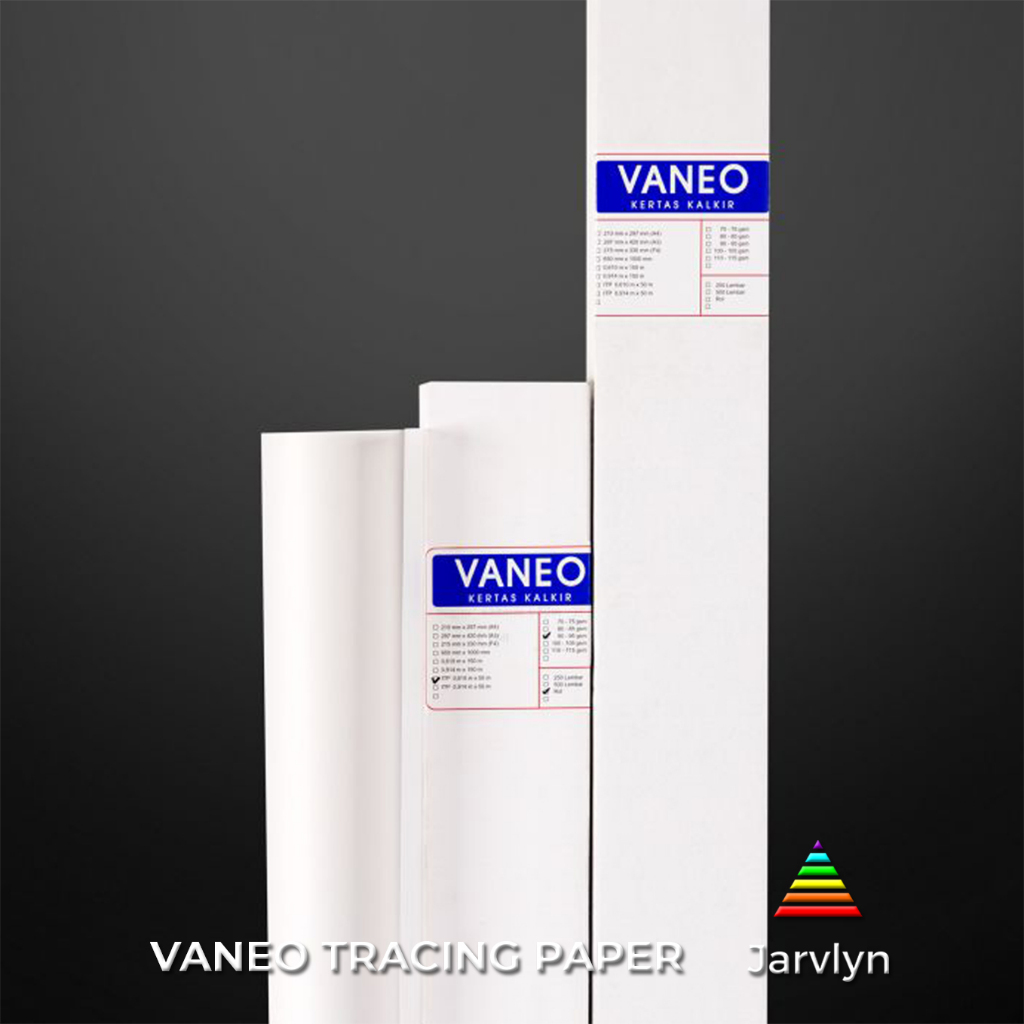 

Vaneo Kertas Kalkir Rol 90/95 gsm Tracing Paper Gambar Arsitek