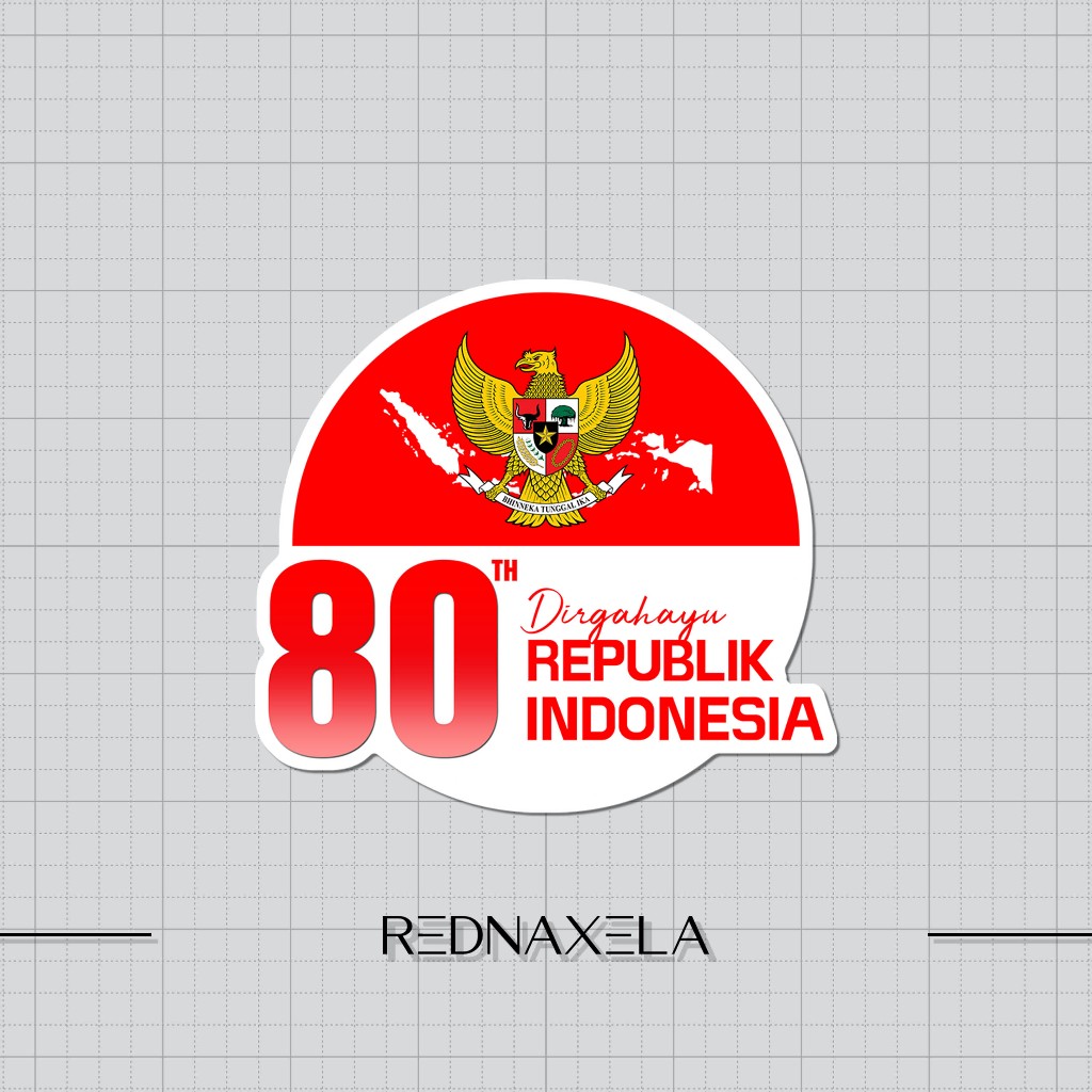 

Stiker Vinyl HUT RI 80 Indonesia Independence Day Sticker Koper Sticker Outdoor Waterproof