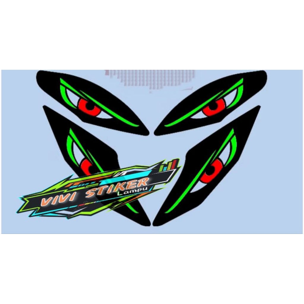 cutting stiker lampu sein depan belakang beat deluxe