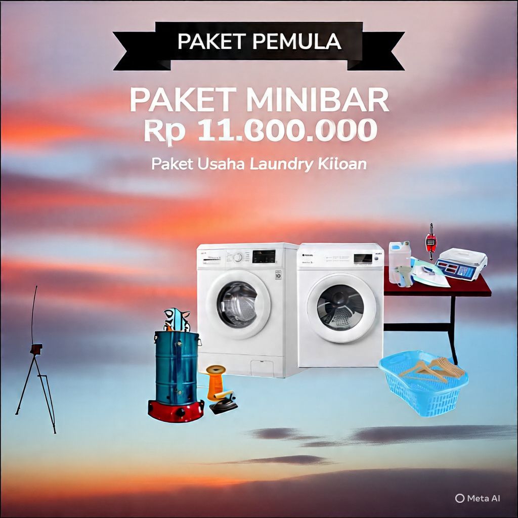 PAKET PEMULA USAHA LAUNDRY BIAYA MINIM
