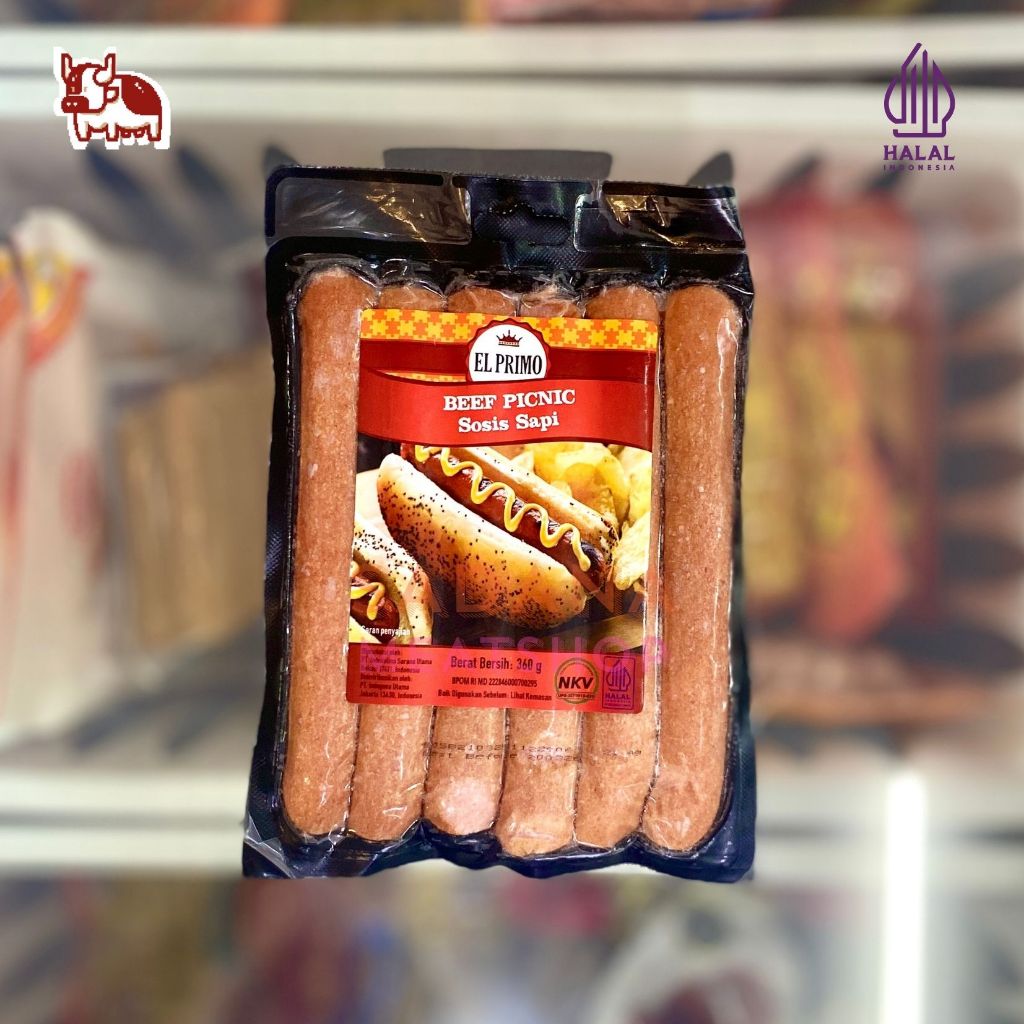 

El Primo Beef Picnic 360 g – Sosis Sapi Premium isi 6 | Siap Masak & Halal