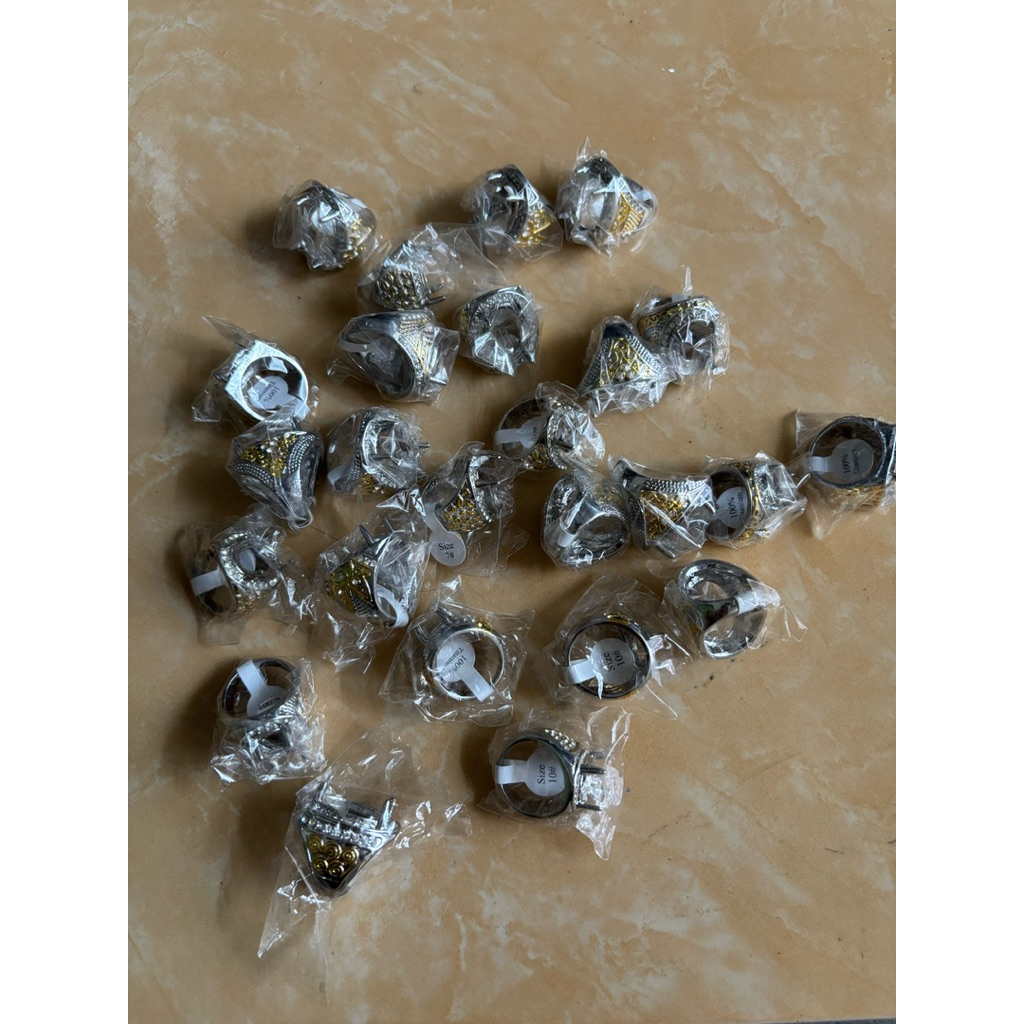 emban/cincin batu akik titanium original 25 pcs