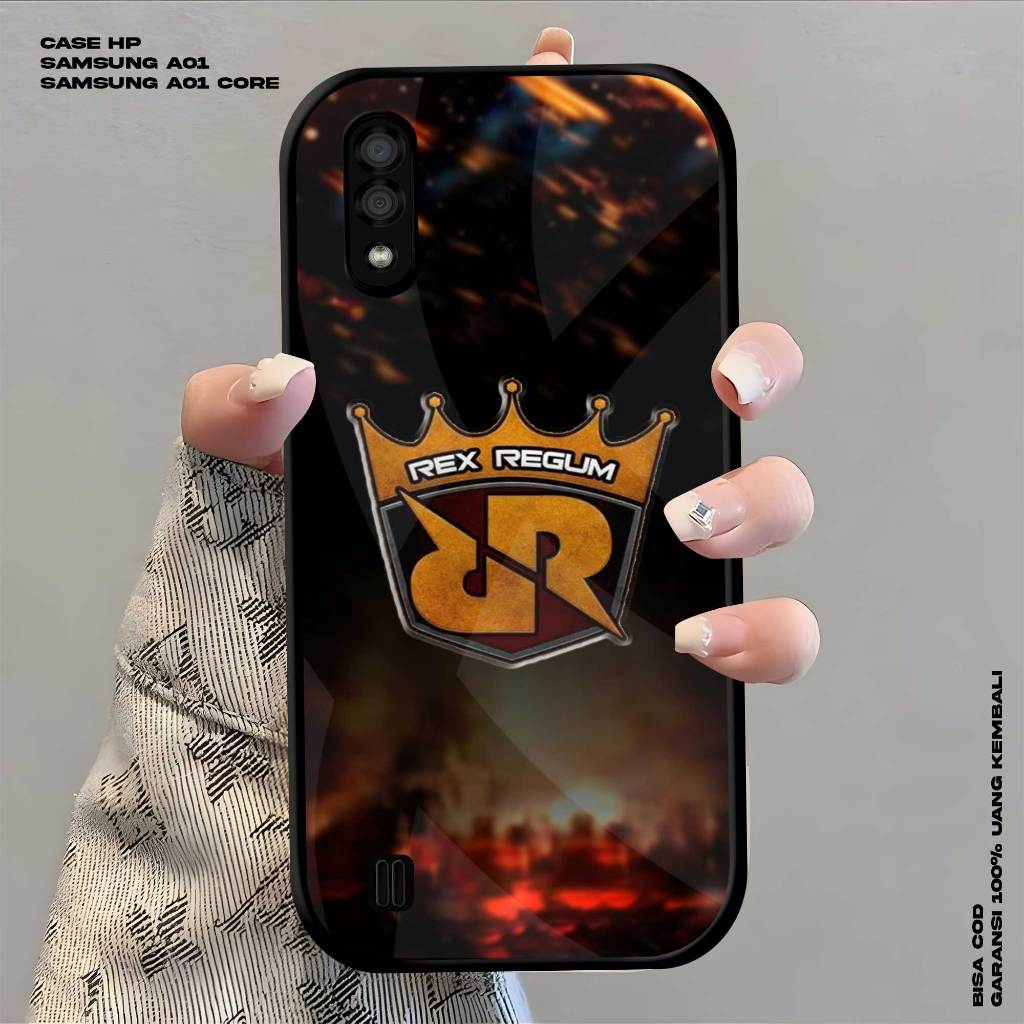 Case Killau Glossy Samsung A01 / Samsung A01 Core Casing Plate Kaca Motif RRQ Terbaru Neko Case