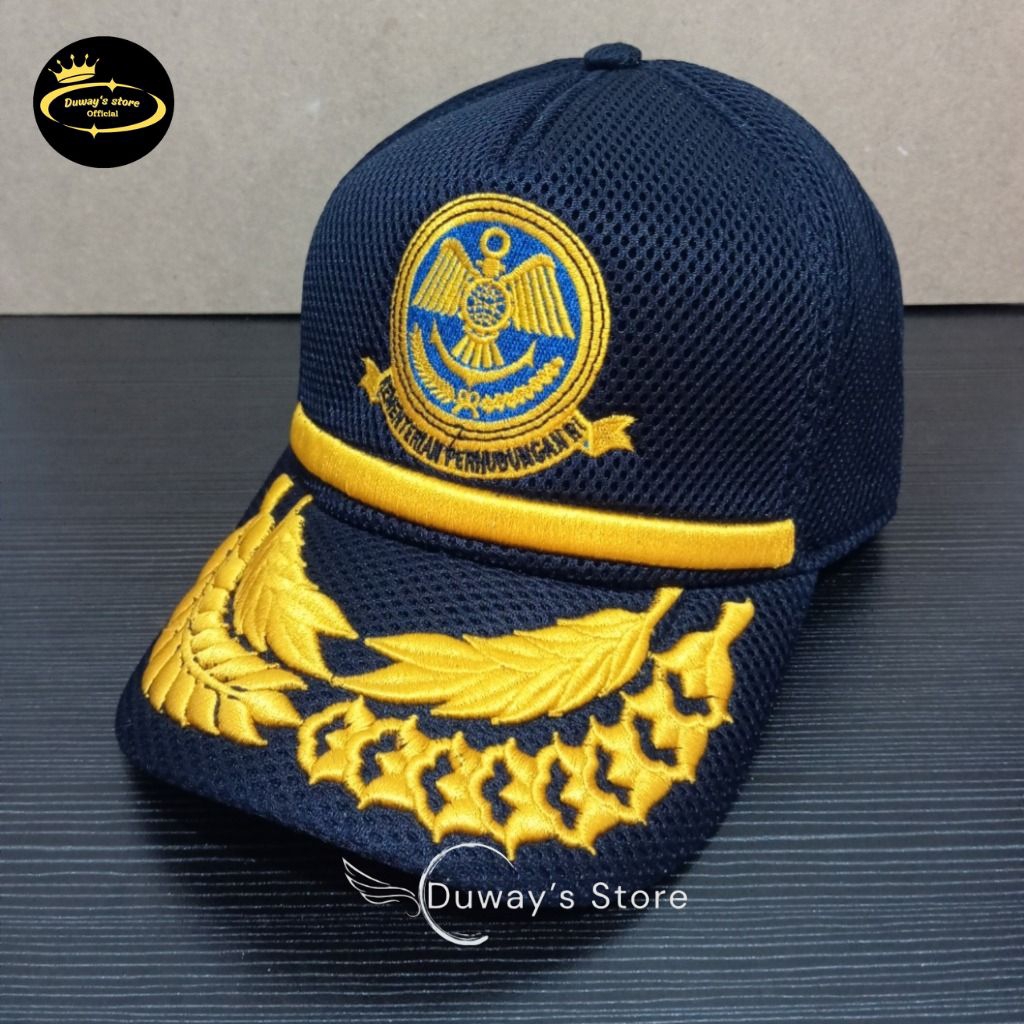 TOPI JARING PERHUBUNGAN / KEMENHUB GOL 4C FREE BORDIR NAMA - TOPI LAPANGAN PERHUBUNGAN GOL 4C - TOPI