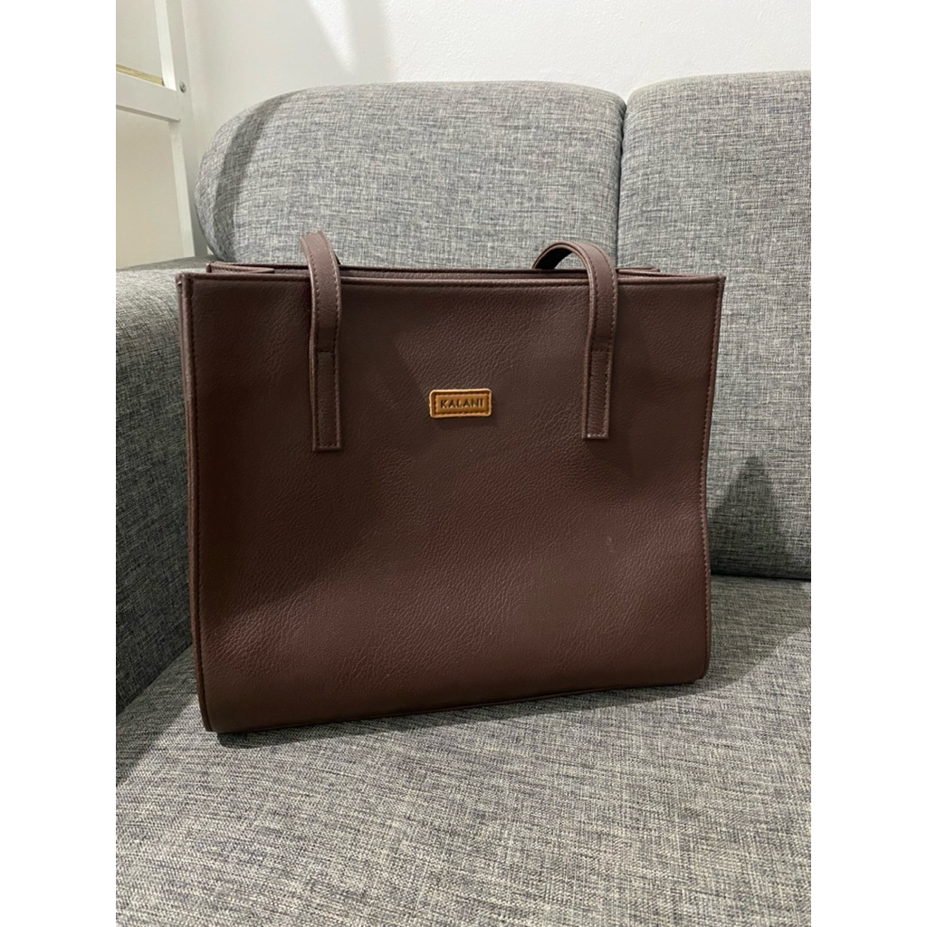 Preloved Kalani Bags Ellen Tote Bag Dark Brown