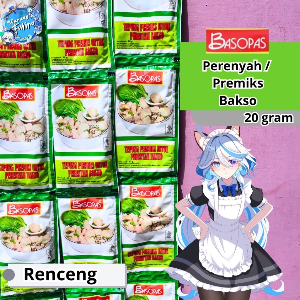 

Basopas Tepung Premiks Perenyah Bakso Sachet 20gr | Renceng
