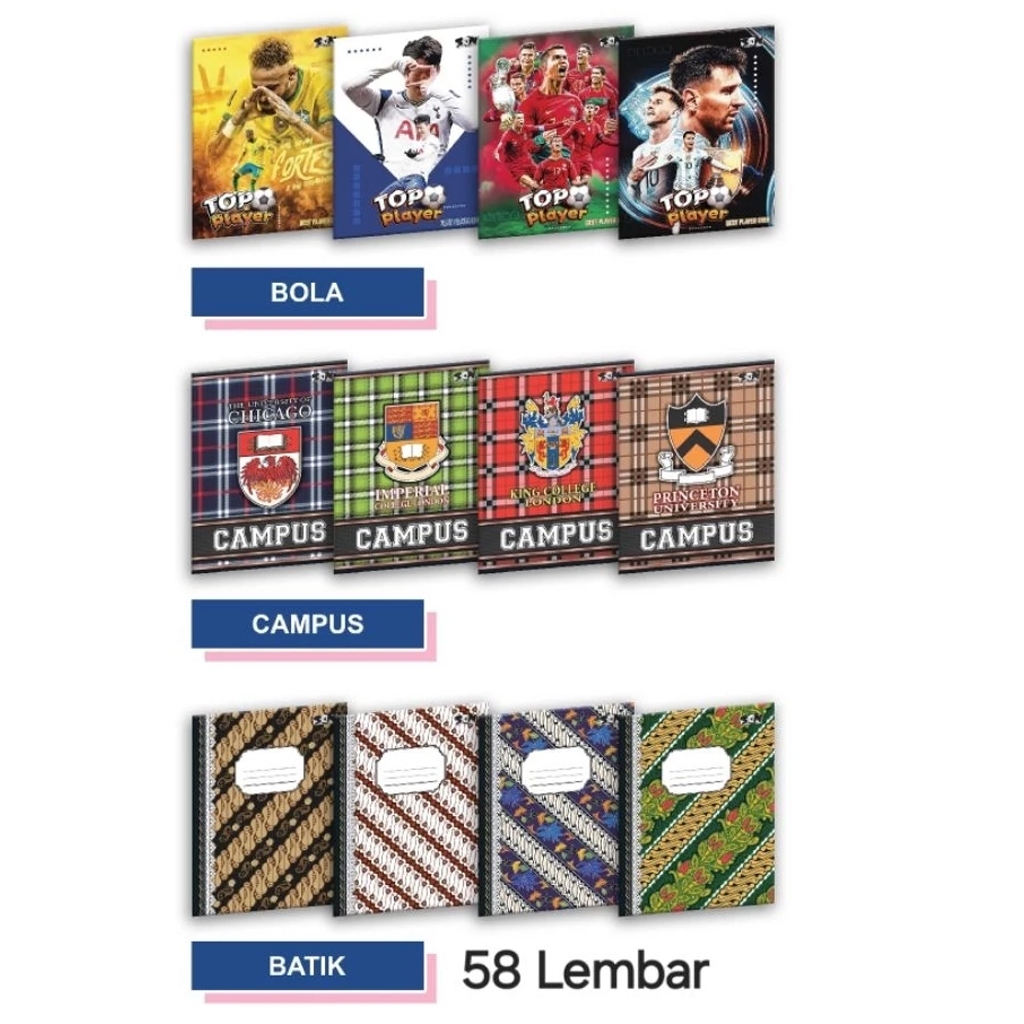 

Buku Tulis Merk SON isi 58 Lembar Kwarto 1pack (10pcs)