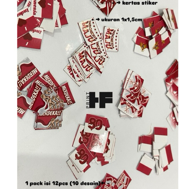 

1pack STIKER PIPI KEMERDEKAAN HUT RI - STIKER HIASAN PIPI