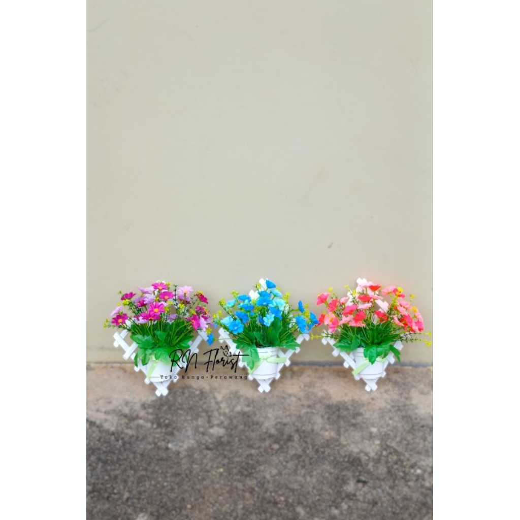 Bunga Gantung dinding/Bunga artificial gantung