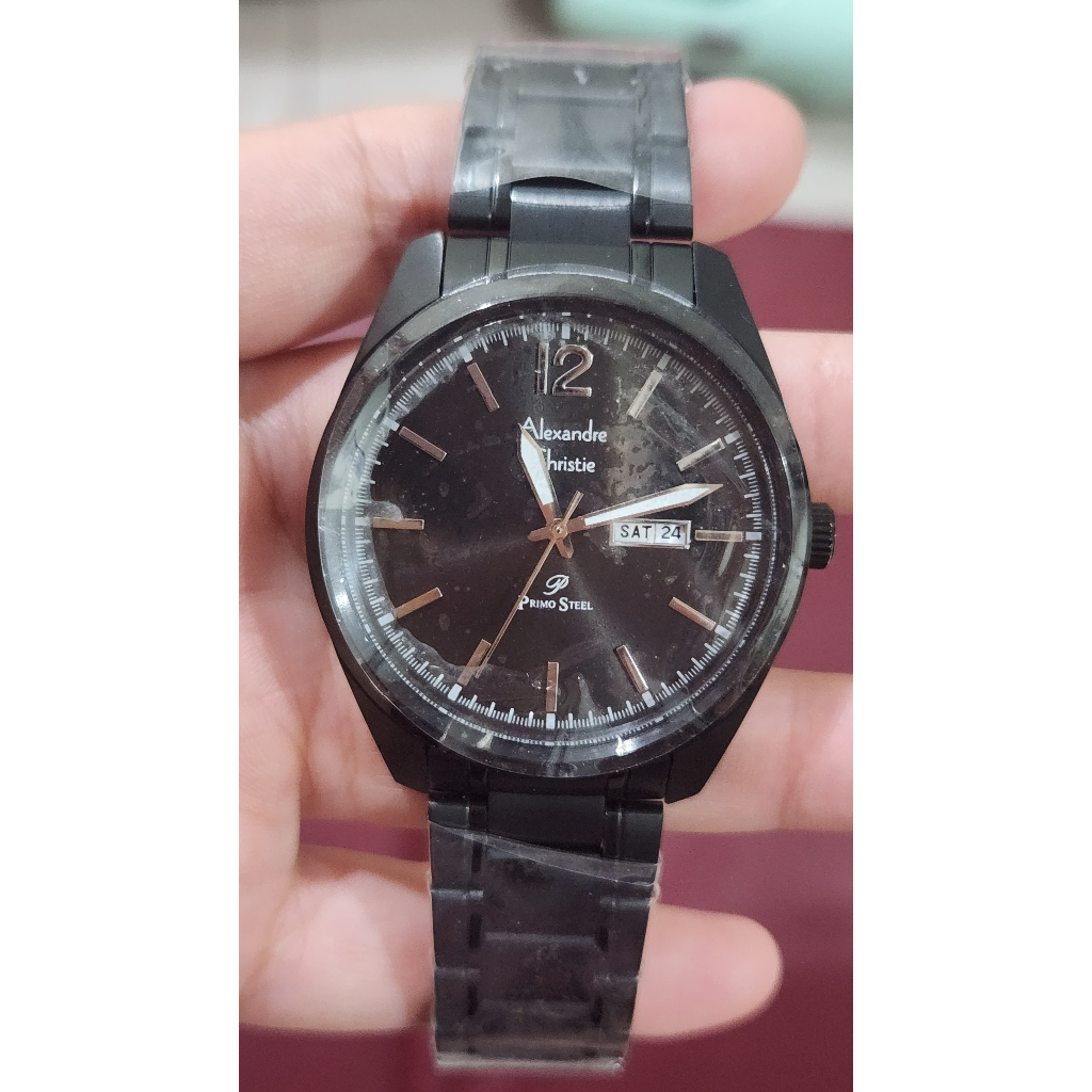 Jam Tangan Pria Alexandre Christie AC1012 AC 1012 Original & Garansi Resmi - Full Black