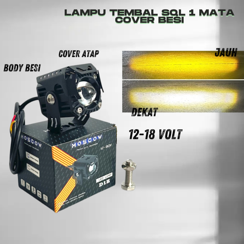 LAMPU LASER LED SOROT SQL 1 MATA D1Z + BAUT BREKET ARUS DC 12 - 80V PNP MOBIL MOTOR LAMPU TEMBAK SQL
