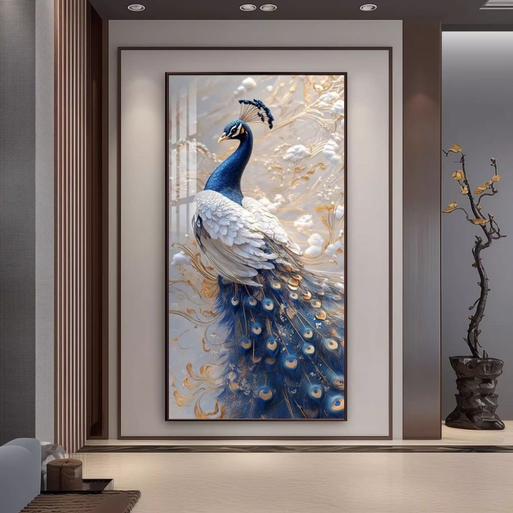 lukisan diamond 5D merak custom size