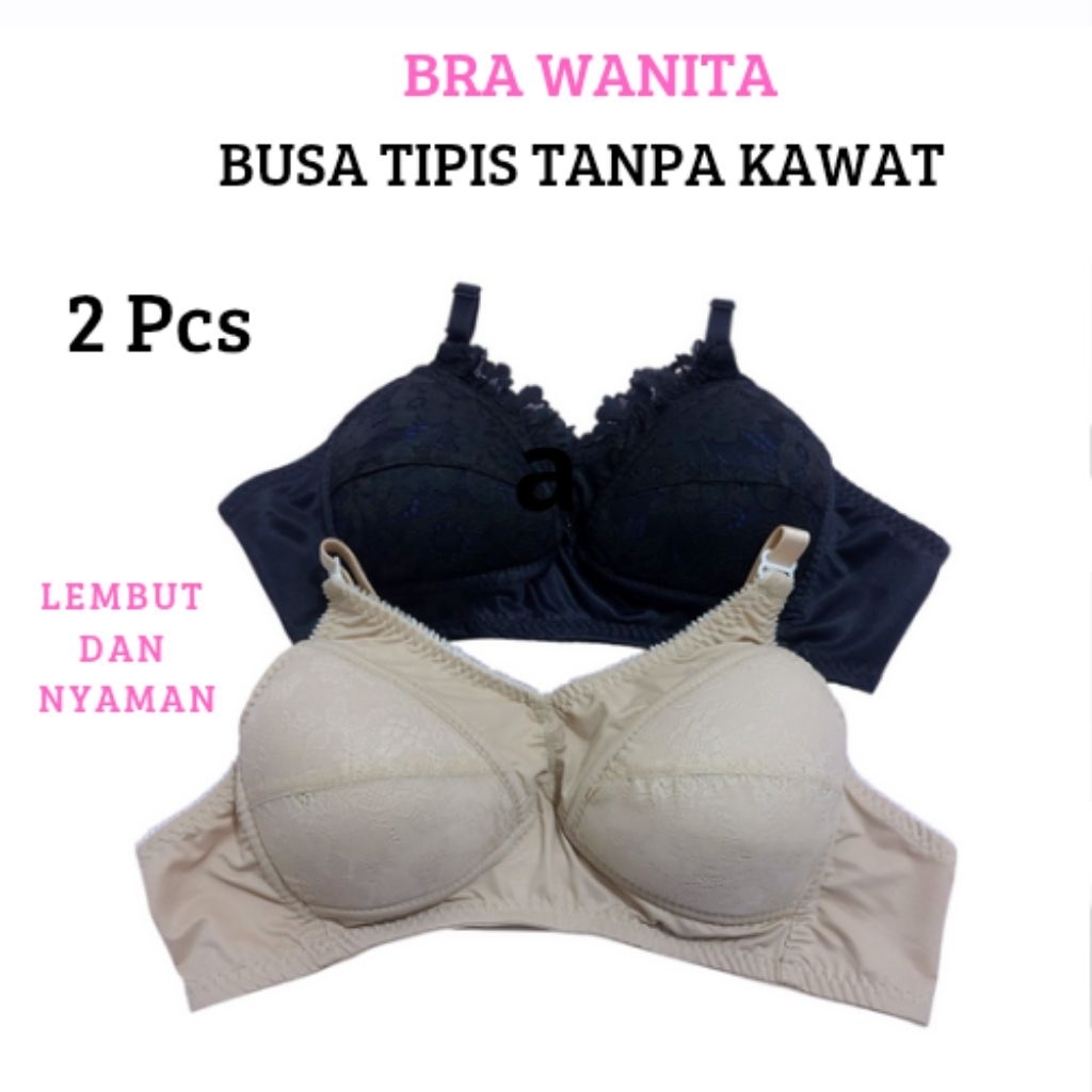 Kawai Bra Dewasa Renda Tanpa Kawat – Busa Tipis Nyaman & Elegan BH Renda Wanita Dewasa – Busa Tipis,