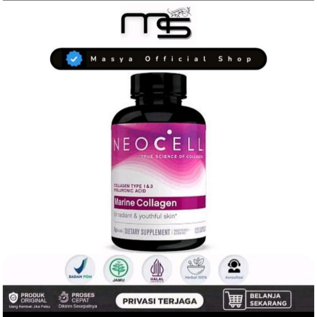 Neocell Super Collagen Marine Collagen Nail 120 Tablets Original