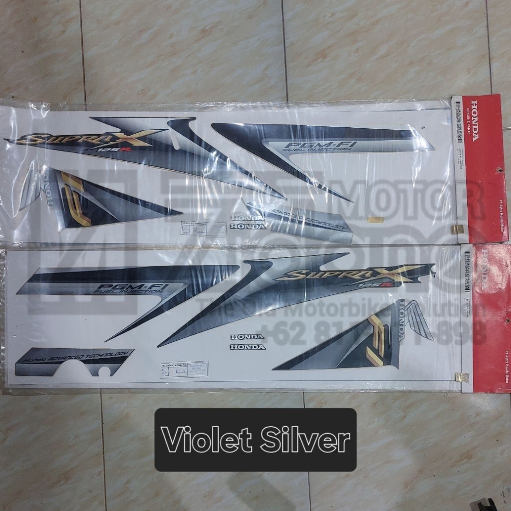 graphic grafik striping stiker assy full set body bodi komplit supra x 125 x125 pgm f1 2011 violet s