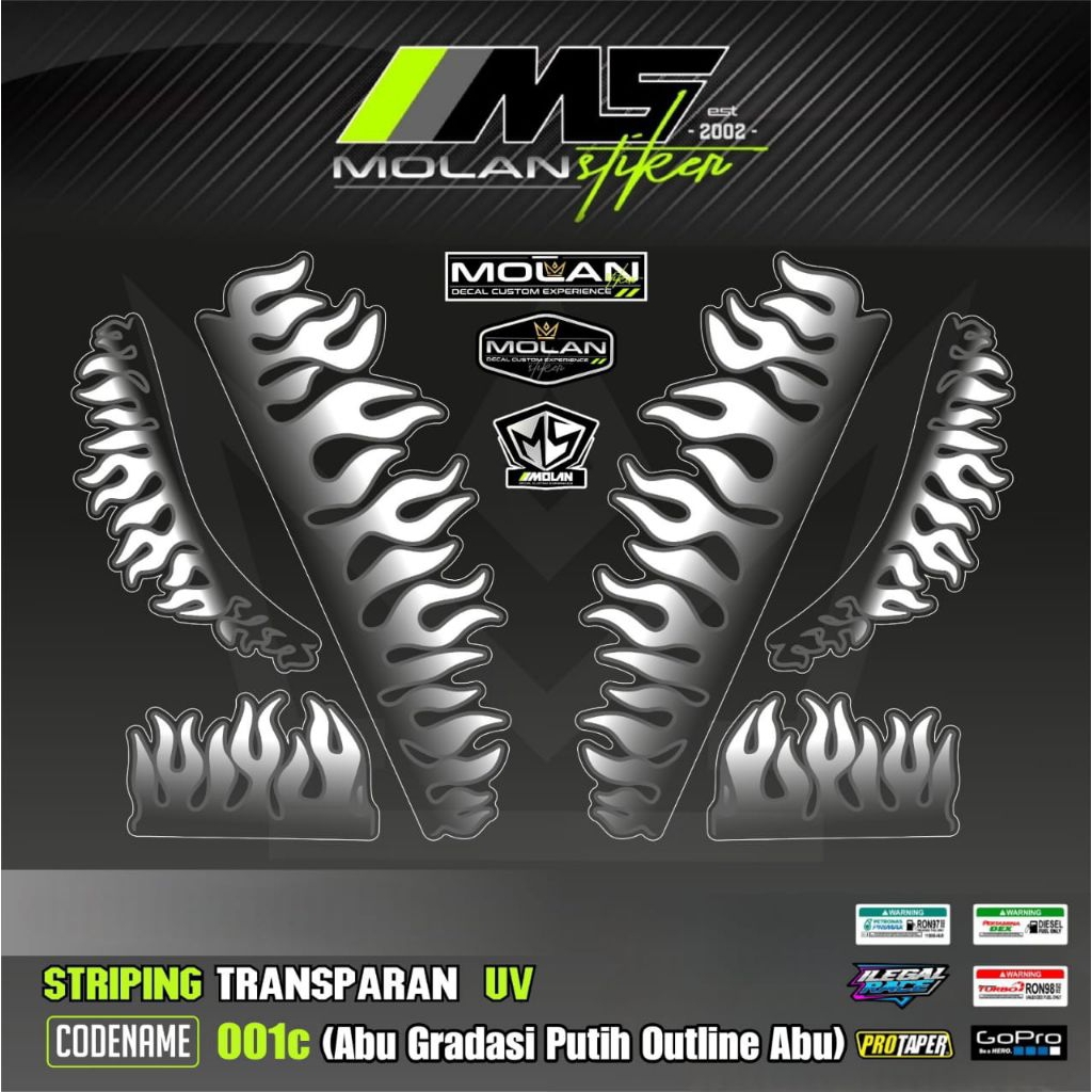 Decal Sticker Striping Variasi Transparan Uv Sepeda Motor Listrik Uwinfly T3 Justin Bieber Uwinfly T
