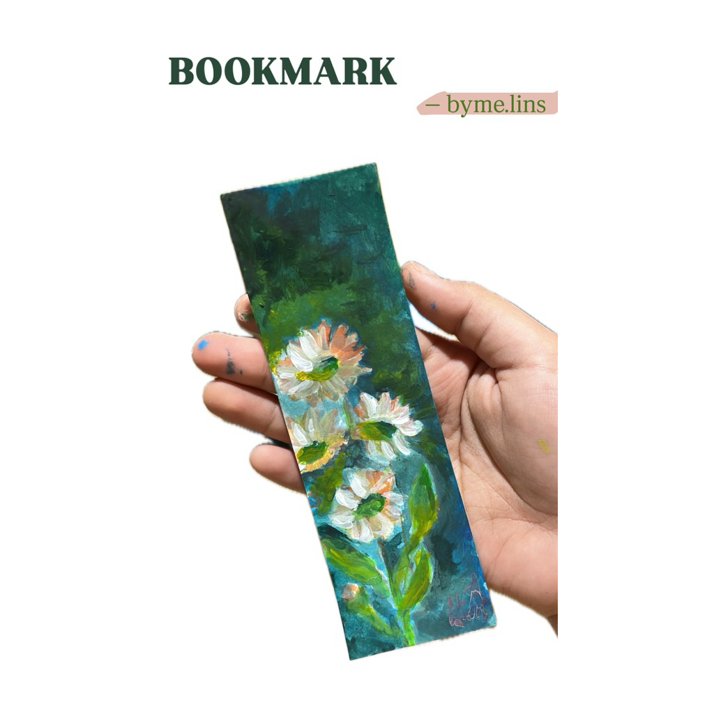 

BOOKMARK PAINT AESTETIC / PEMBATAS BUKU AESTETIK / BOOKMARK HAND MADE / PEMBATAS BUKU HANDMADE