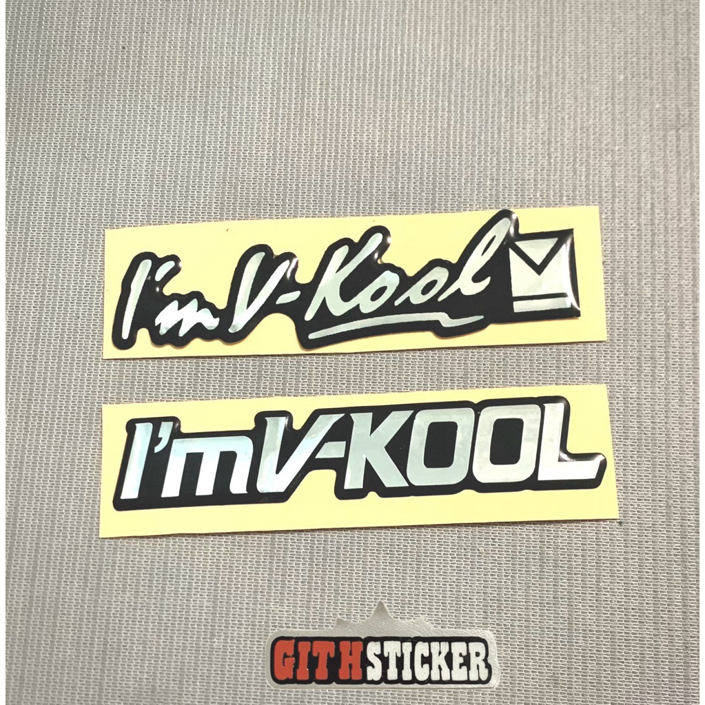 Stiker Emblem Im v Kool sticker timbul