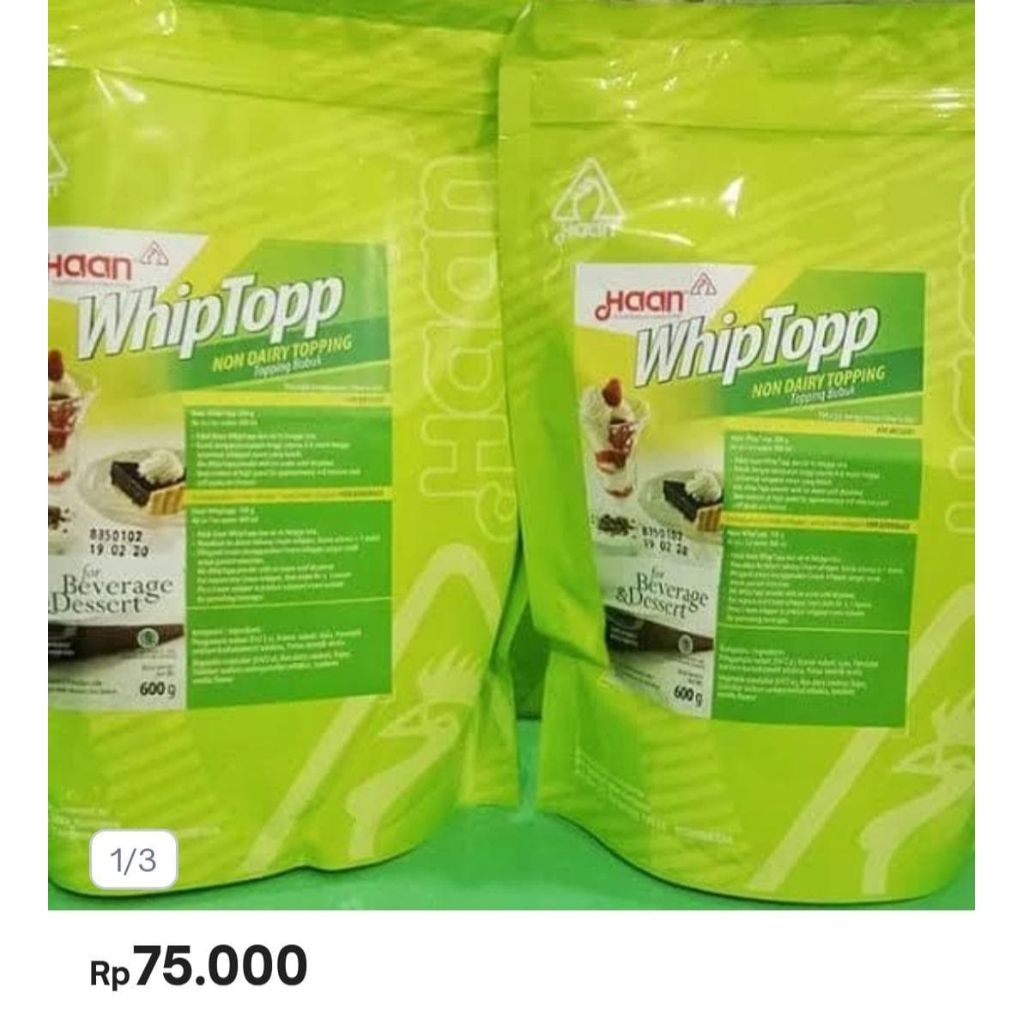 

Whiping cream/whipped cream cream/ cream Haan 600gr