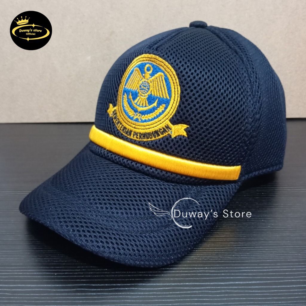 TOPI JARING PERHUBUNGAN/KEMENHUB GOL 3A - 3C FREE BORDIR NAMA - TOPI JARING KEMENHUB LOGO LIS - TOPI