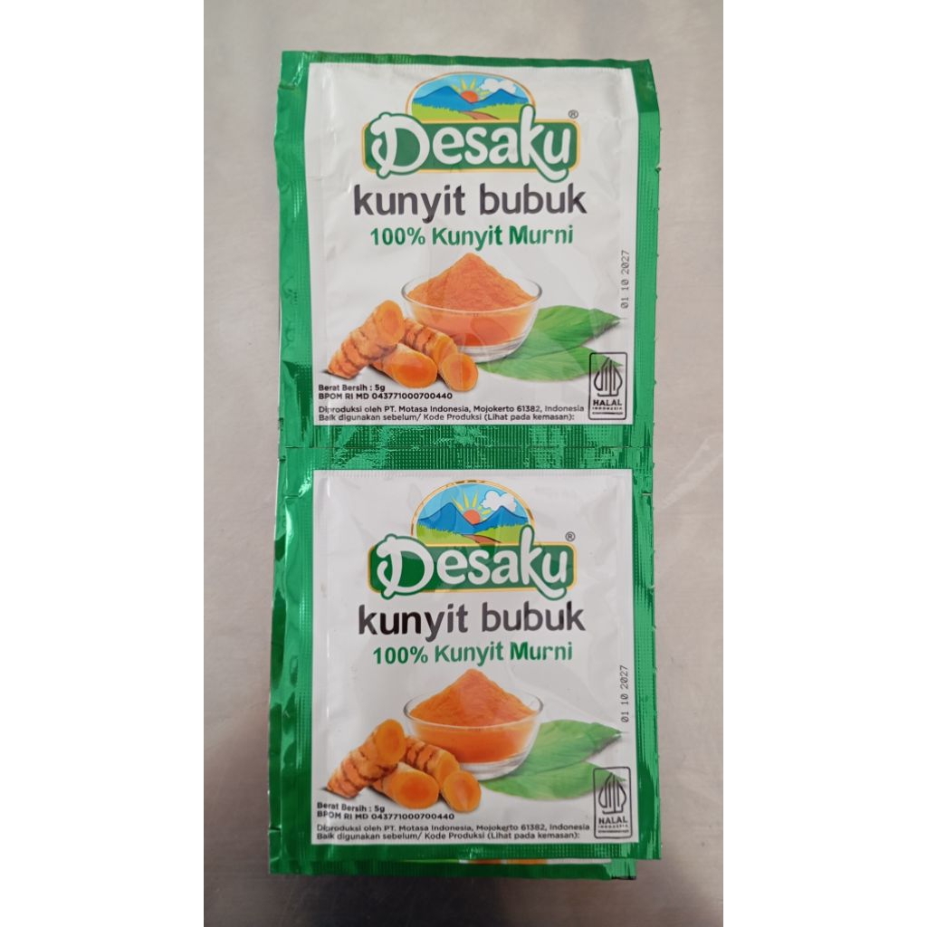 

Desaku kunyit bubuk renceng isi 12 sachet