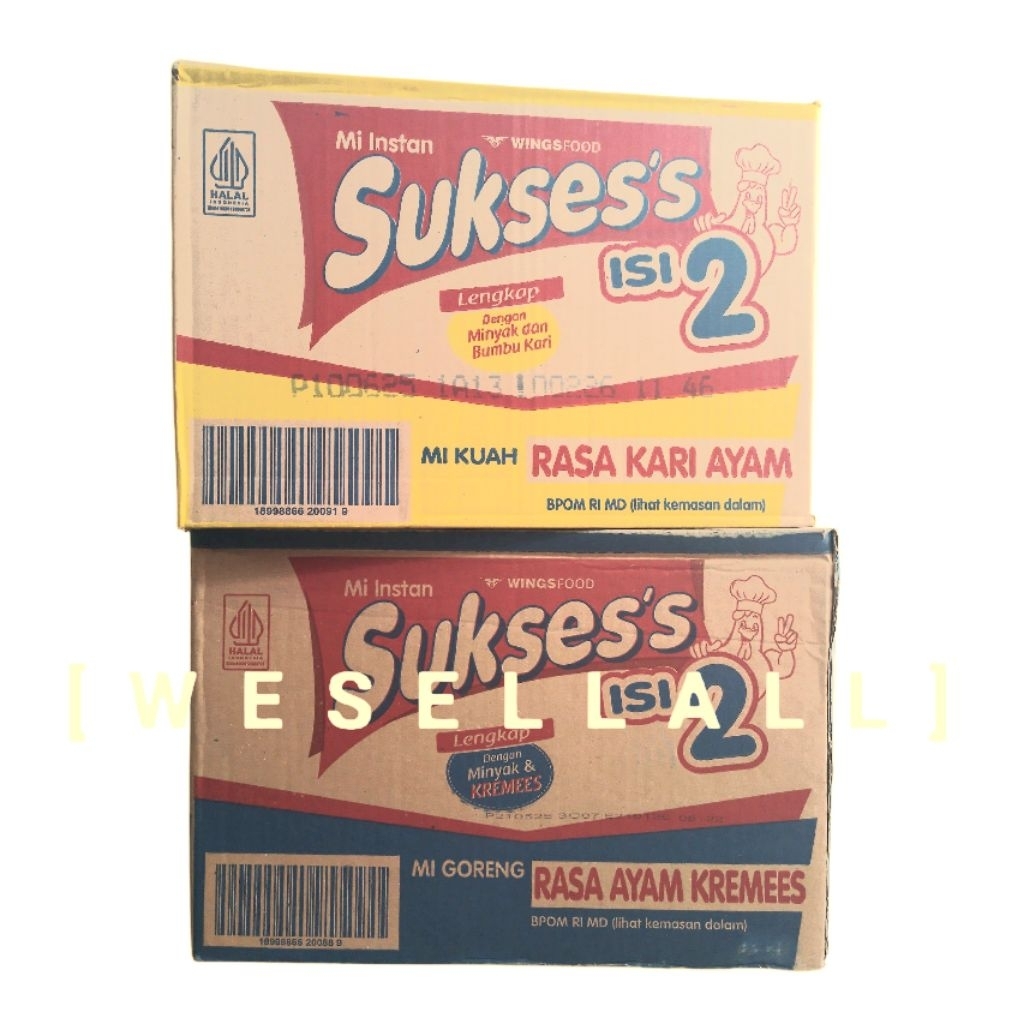 

Suksess Isi 2 Mi Instan PER KARTON Isi 24 Bungkus @ 116-140 gr | 0016MPC