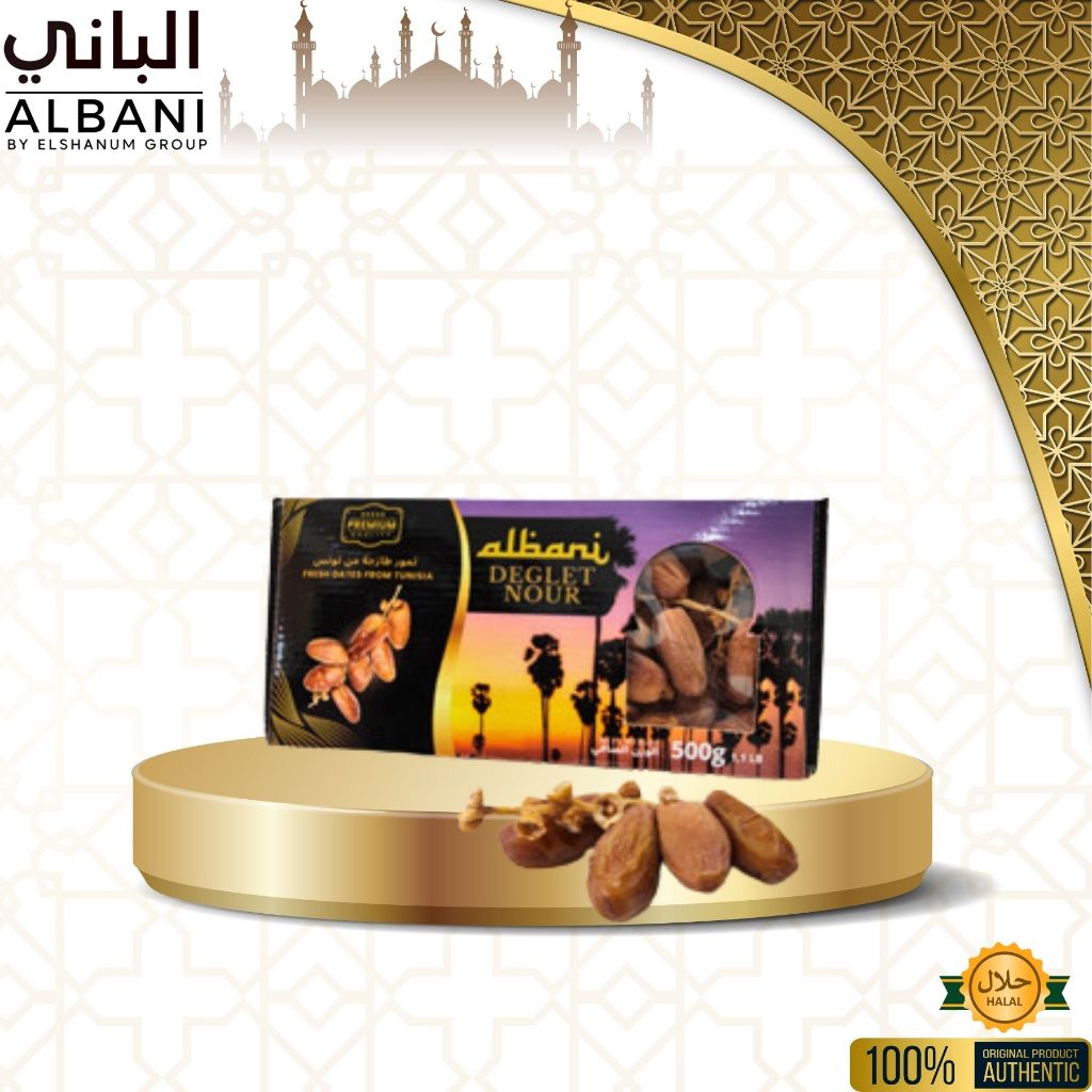 

Kurma Tunisia Tangkai Albani 500gr / Kurma Tangkai Deglet Nour / Kurma Palm Tunisia Kering / Palm