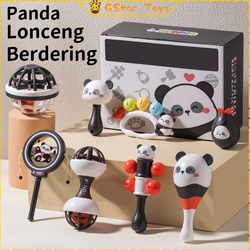 Gstar Mainan Lonceng Bayi Panda Imut, Alat Musik & Edukasi,Loncer & Imut Hadiah untuk bayi balita Ma
