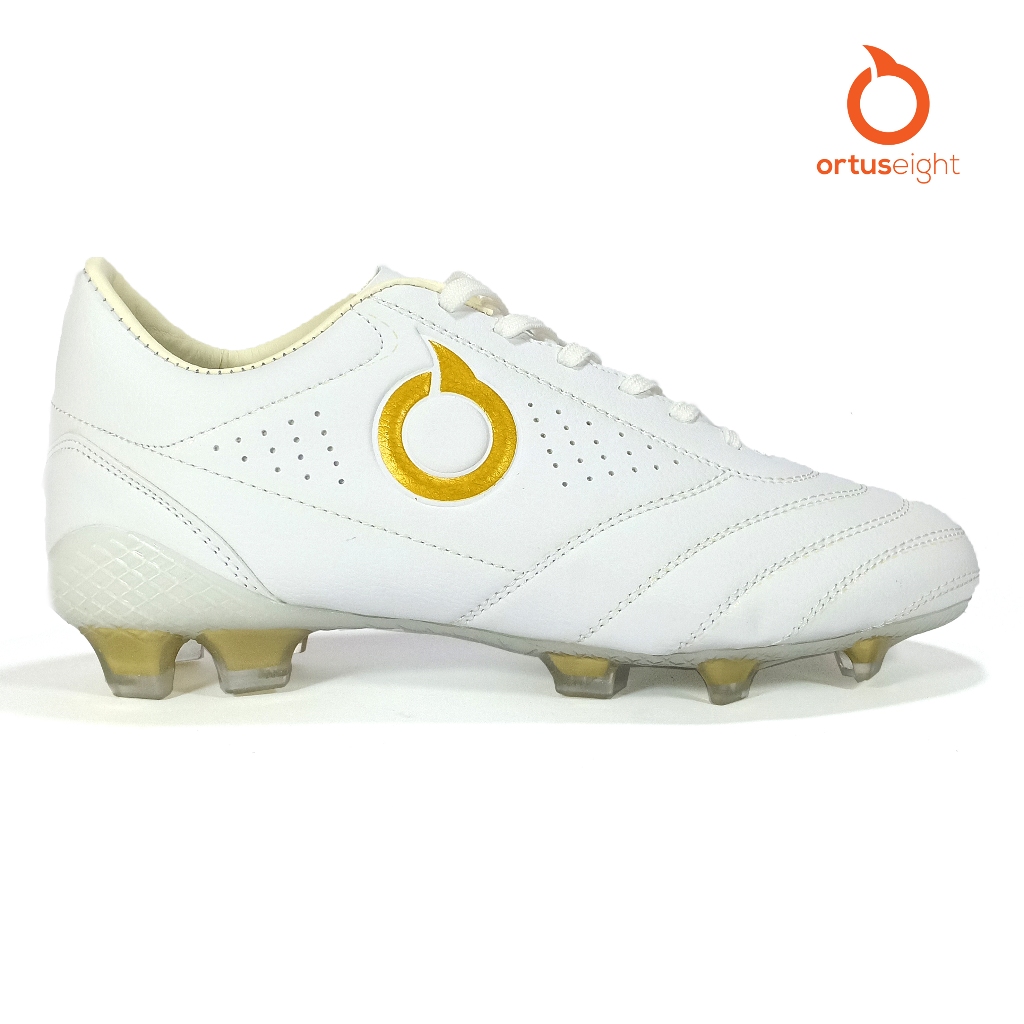 Sepatu Bola Ortuseight Model Classic type Sol Transparan bahan Kulit Premium warna Putih Terlaris
