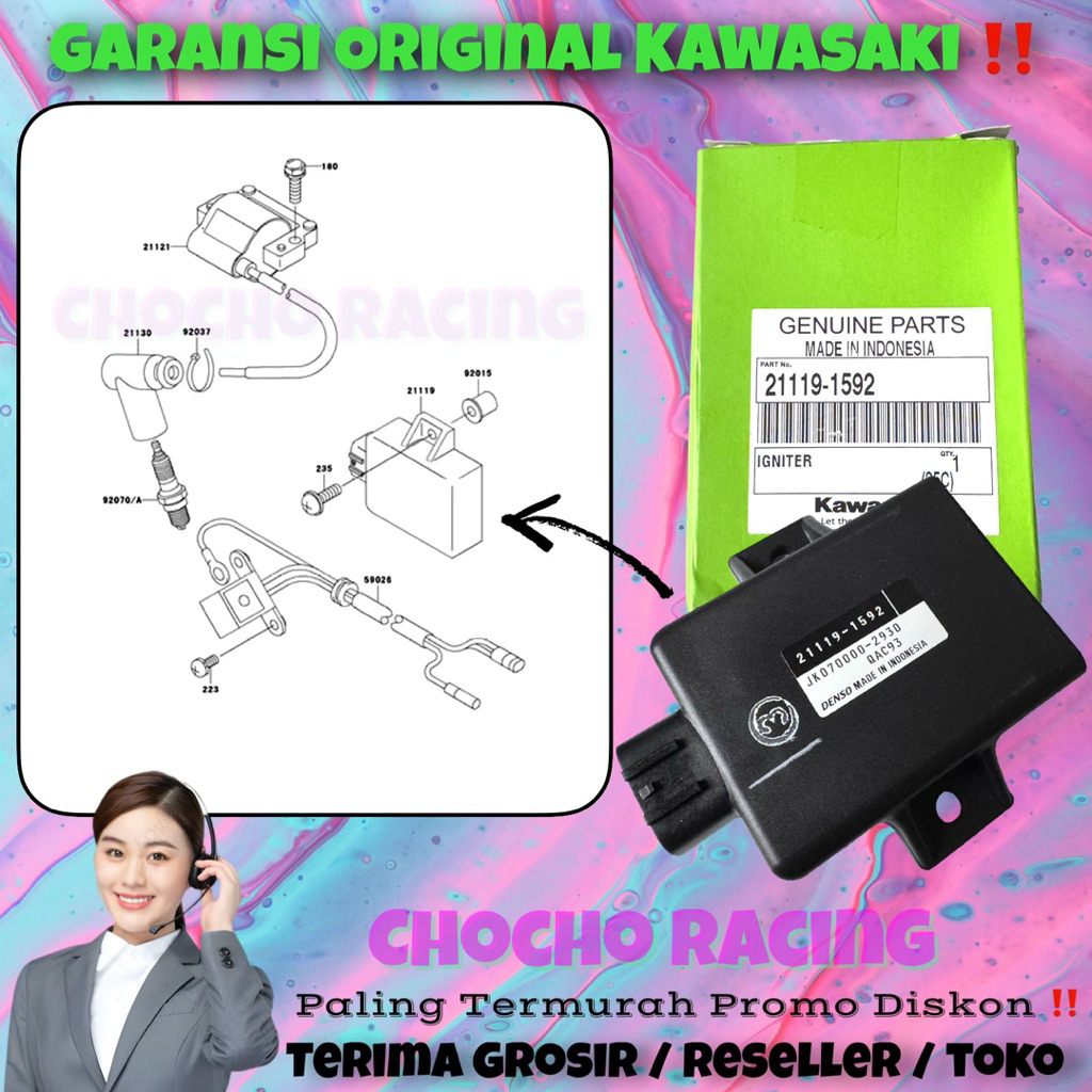 [1592] PROMO DISKON - CDI STANDAR ARUS DC NINJA R SS RR OLD NEW ZX CBU KR KRR 150 ORI ASLI KAWASAKI 