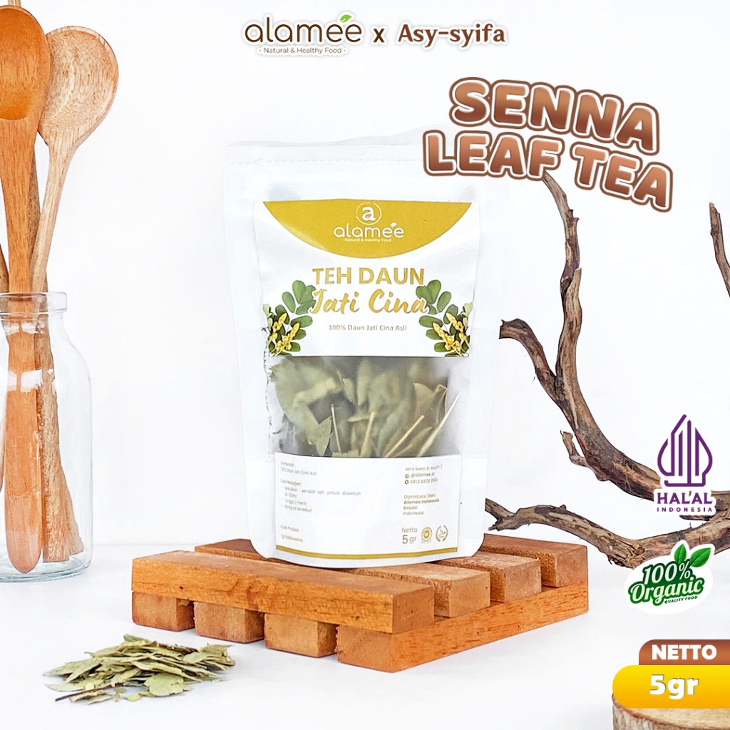 

ALAMEE Teh Daun Jati Cina Senna Leaf Tea Teh Herbal Alami Organik Organic Siap Seduh Minum 5gr