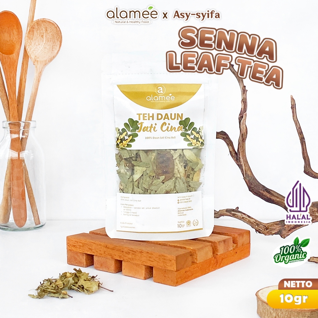 

ALAMEE Teh Daun Jati Cina Senna Leaf Tea Teh Herbal Alami Organik Organic Siap Seduh Minum 10gr