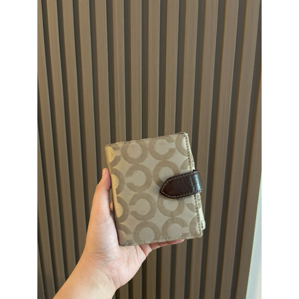 Preloved dompet mini coach wallet signature original