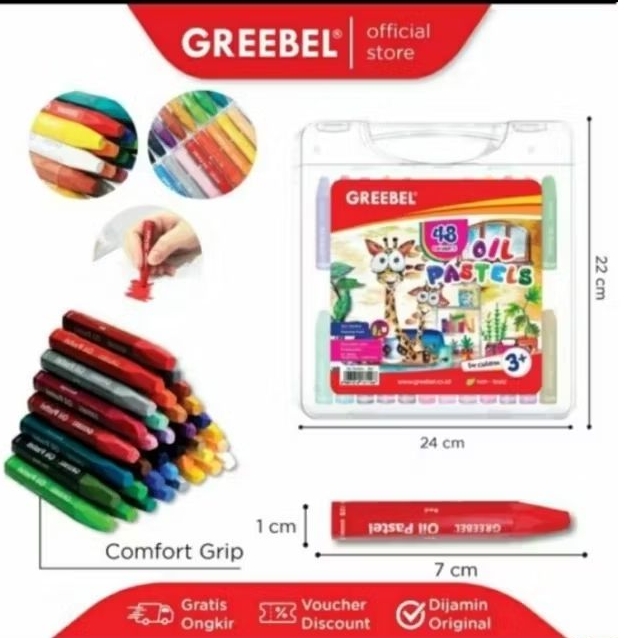 

Crayon GREEBEL oil pastel 48 warna