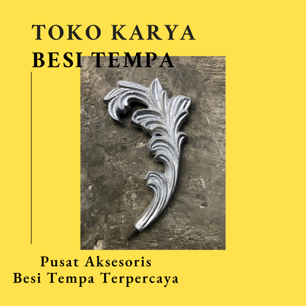 Ornamen Pagar Besi Leaf 1062 / Ornamen Pagar Besi Aluminium Daun / Aksesoris Pagar Besi dan Tralis /