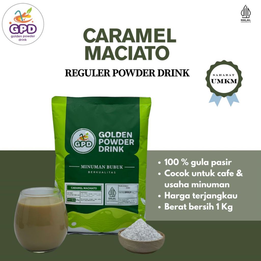 

Bubuk Minuman Reguler - Caramel Maciato - Golden powder drink