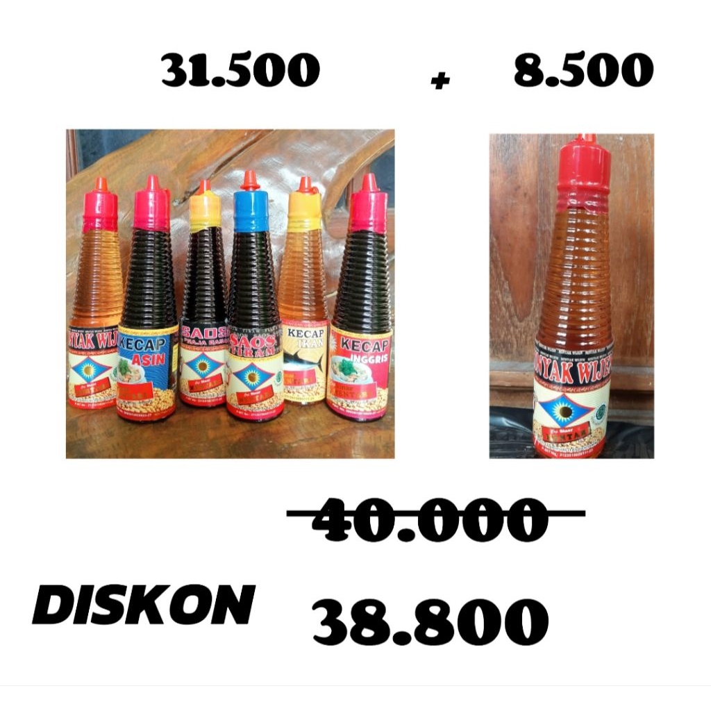 

Paket Heboh!!!Kecap Isi 6 Variant+Minyak Wijen Cap Sinar Mentari 150ml Bumbu Masak Halal