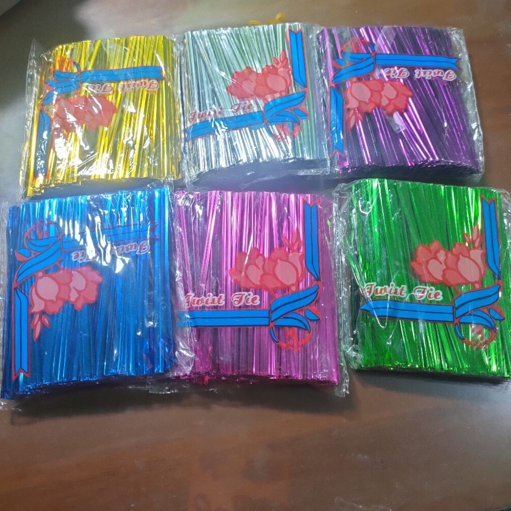 

100 Pcs Pita Kawat ll Kawat Metalik Souvenir ll Twist Tie 8 cm