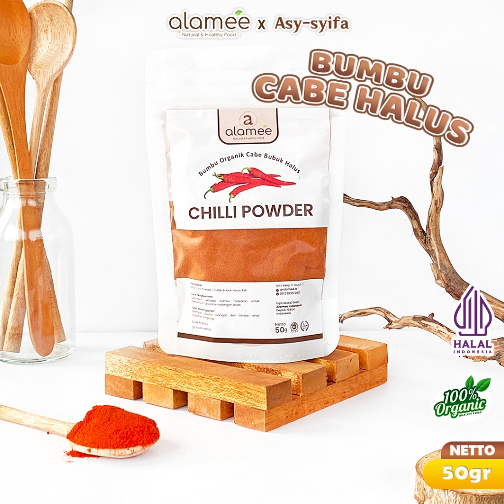 

Bumbu Cabe Cabai Bubuk Kering Halus Pedas Chilli Seasoning Powder Cabai Rempah Murni Asli Dapur 50g