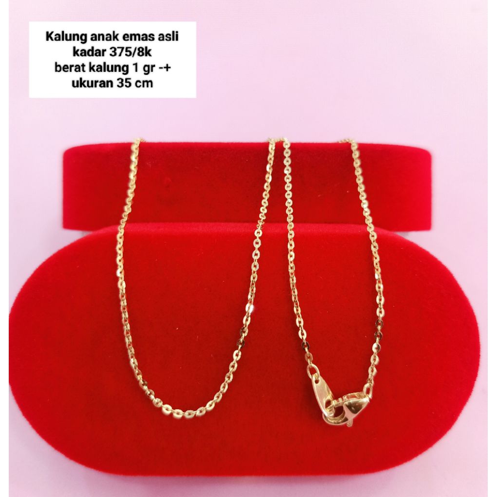 KALUNG ANAK EMAS ASLI KADAR 375/8K