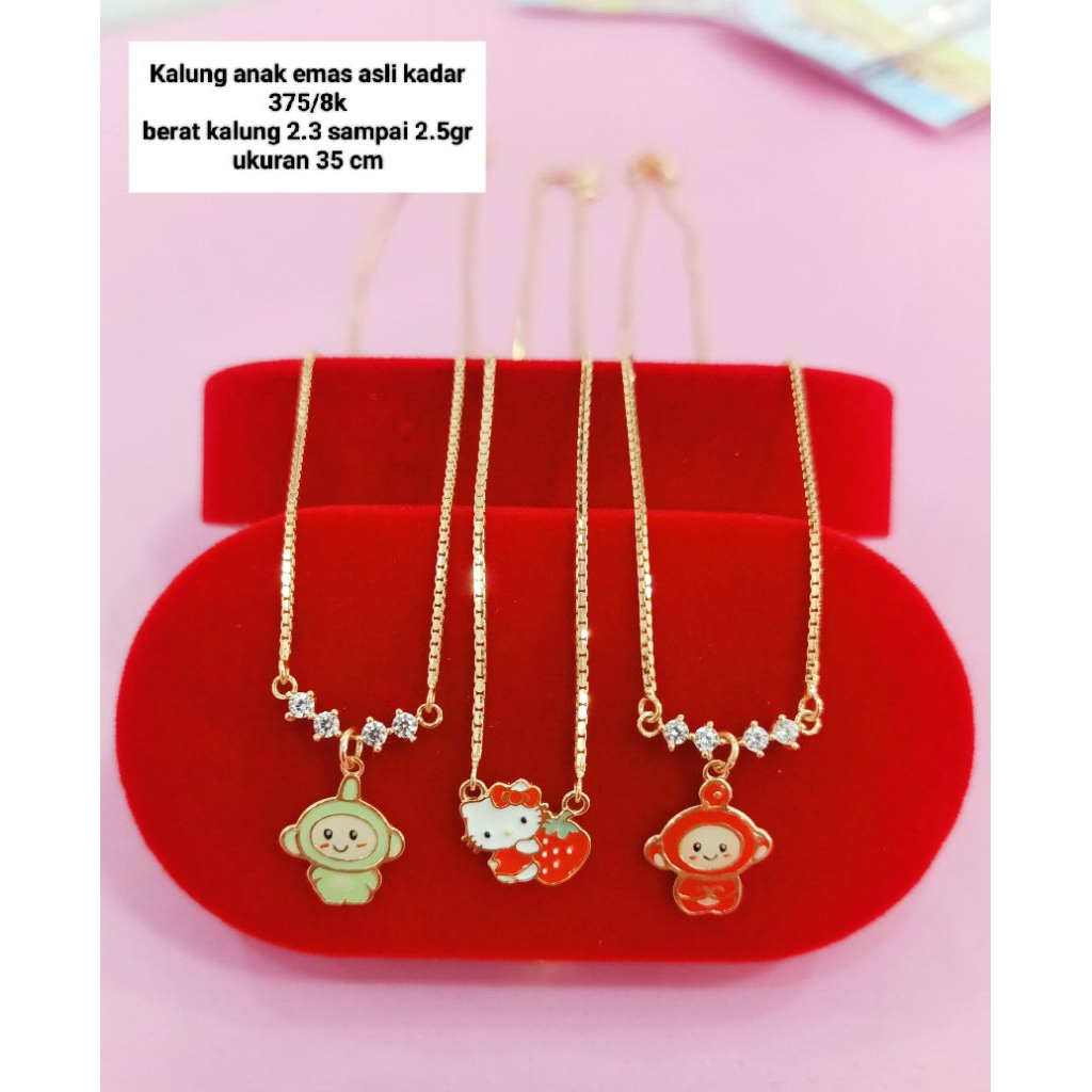 KALUNG ANAK EMAS KADAR ASLI KADAR 375/8K NEW