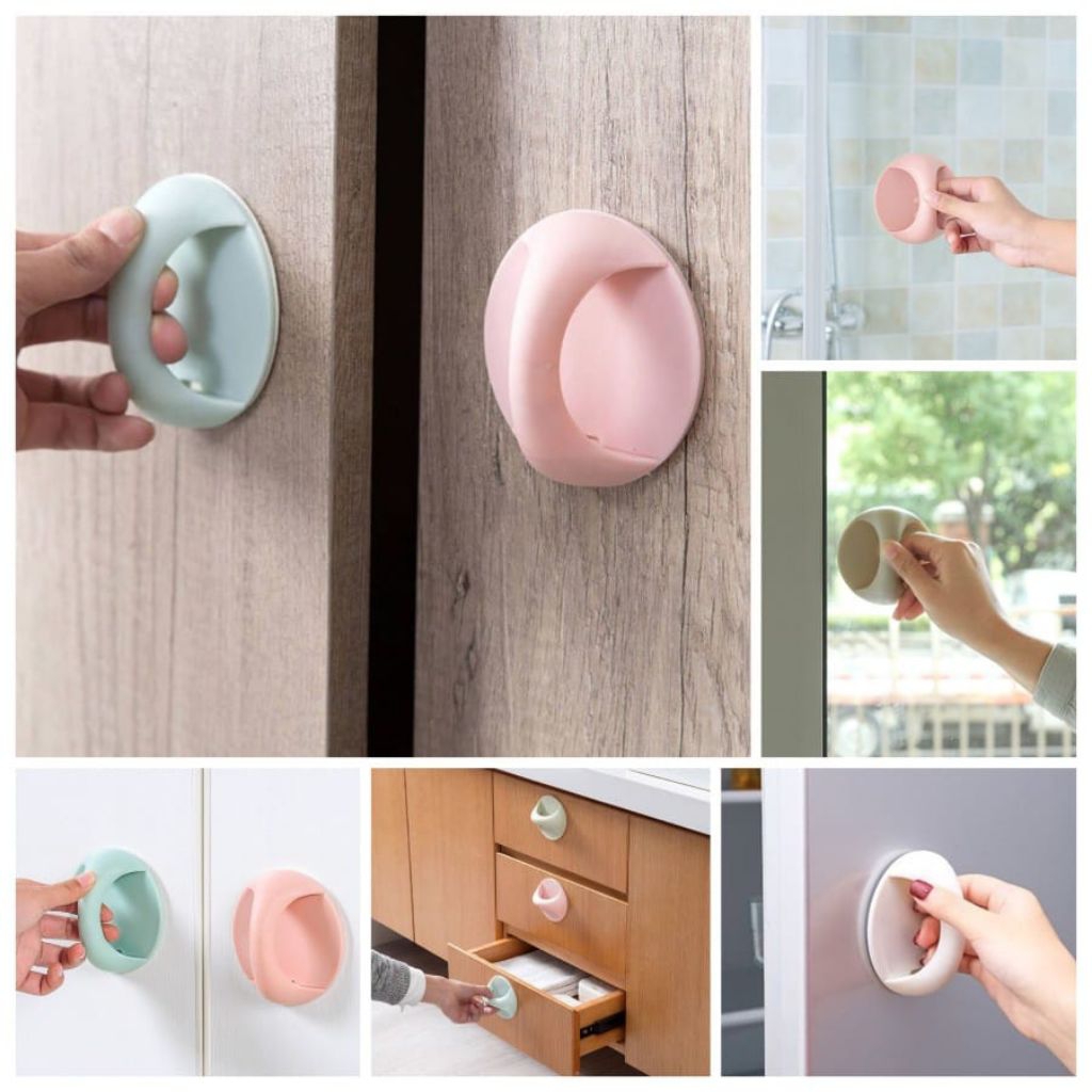 Pegangan Pintu Tempel Bulat Pegangan Pintu Lemari Dan Pintu Lainnya
