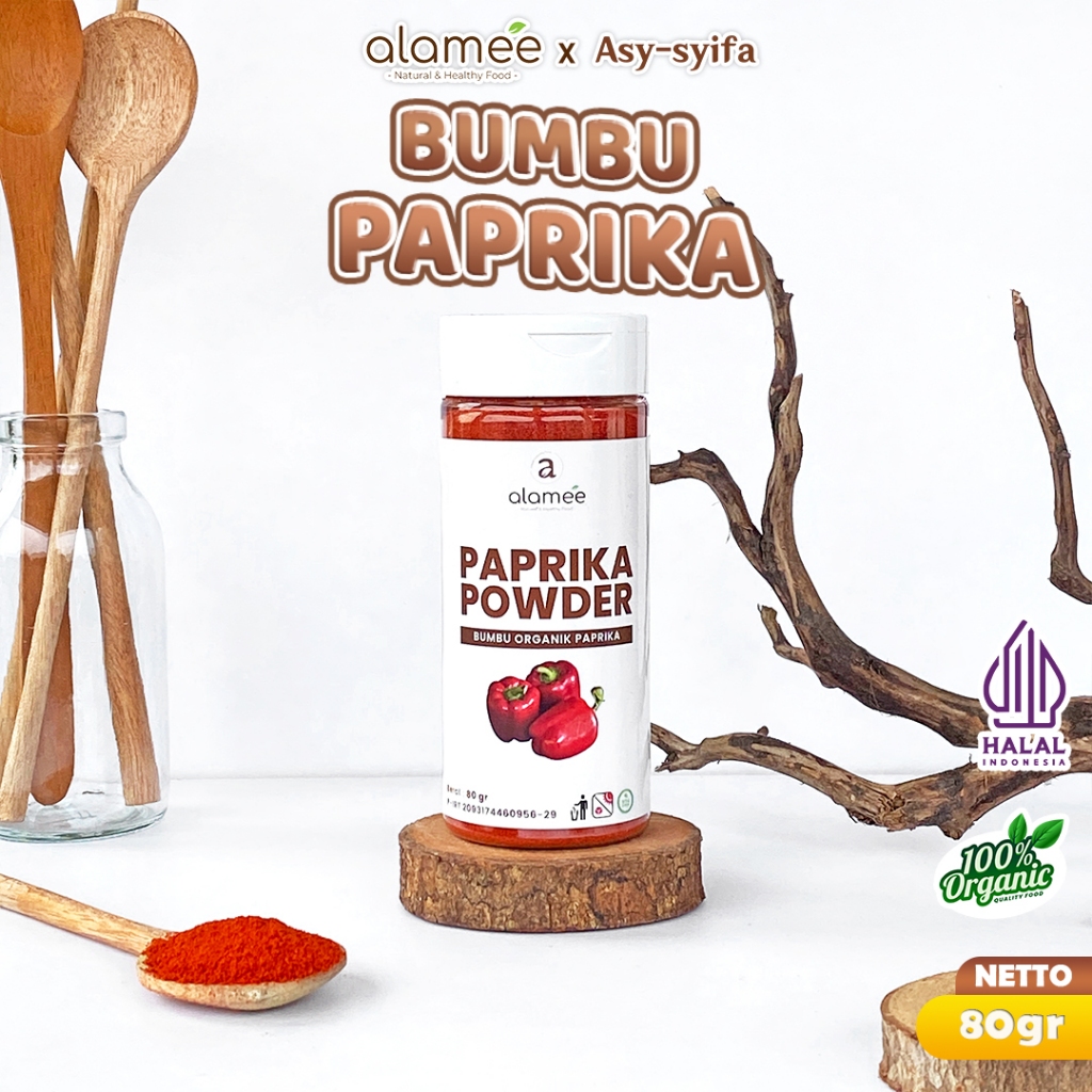 

ALAMEE Paprika Bubuk Seasoning Powder Ground Bumbu Dapur Instan Organik Murni Tanpa Campuran 80g