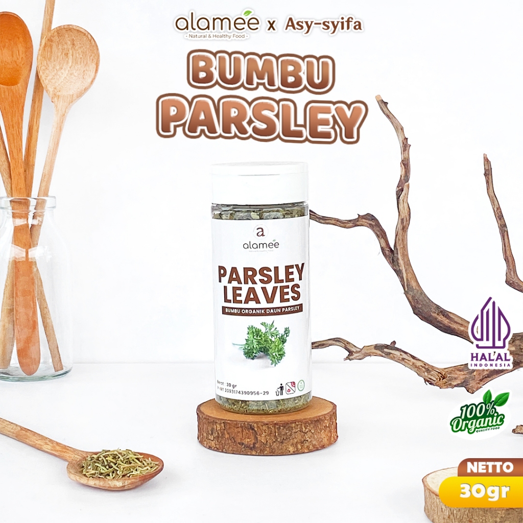 

ALAMEE Parsley Kering Dried Persley Flakes Daun Peterseli Leaves Bumbu Dapur Masak Organik 30g