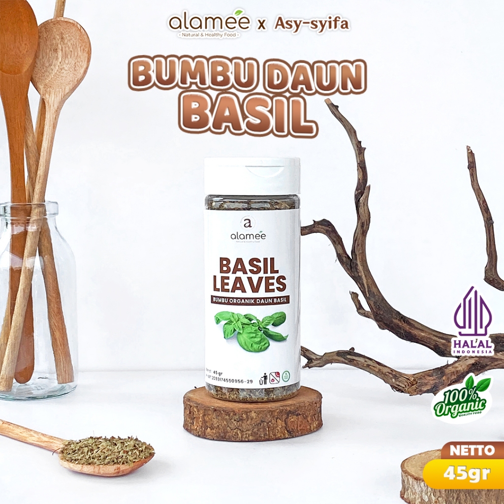 

ALAMEE Daun Basil Kering Bumbu Masak Kering Dapur Dried Leaf Murni Asli Masakan Instan Organik Tabur