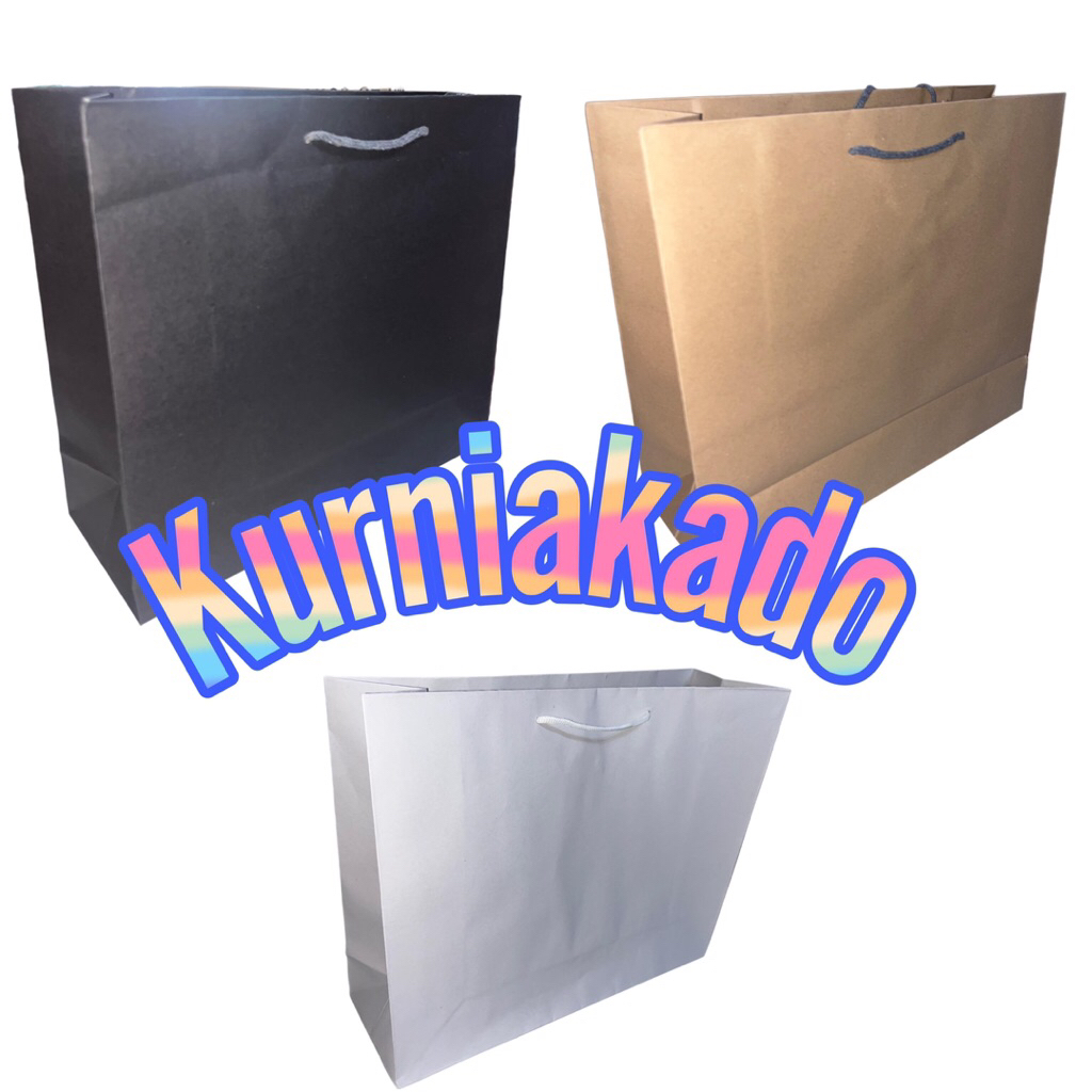 

Tas Kado Paperbag jombo hitam coklat polos Paper Bag Besar Jumbo Kurnia Kado