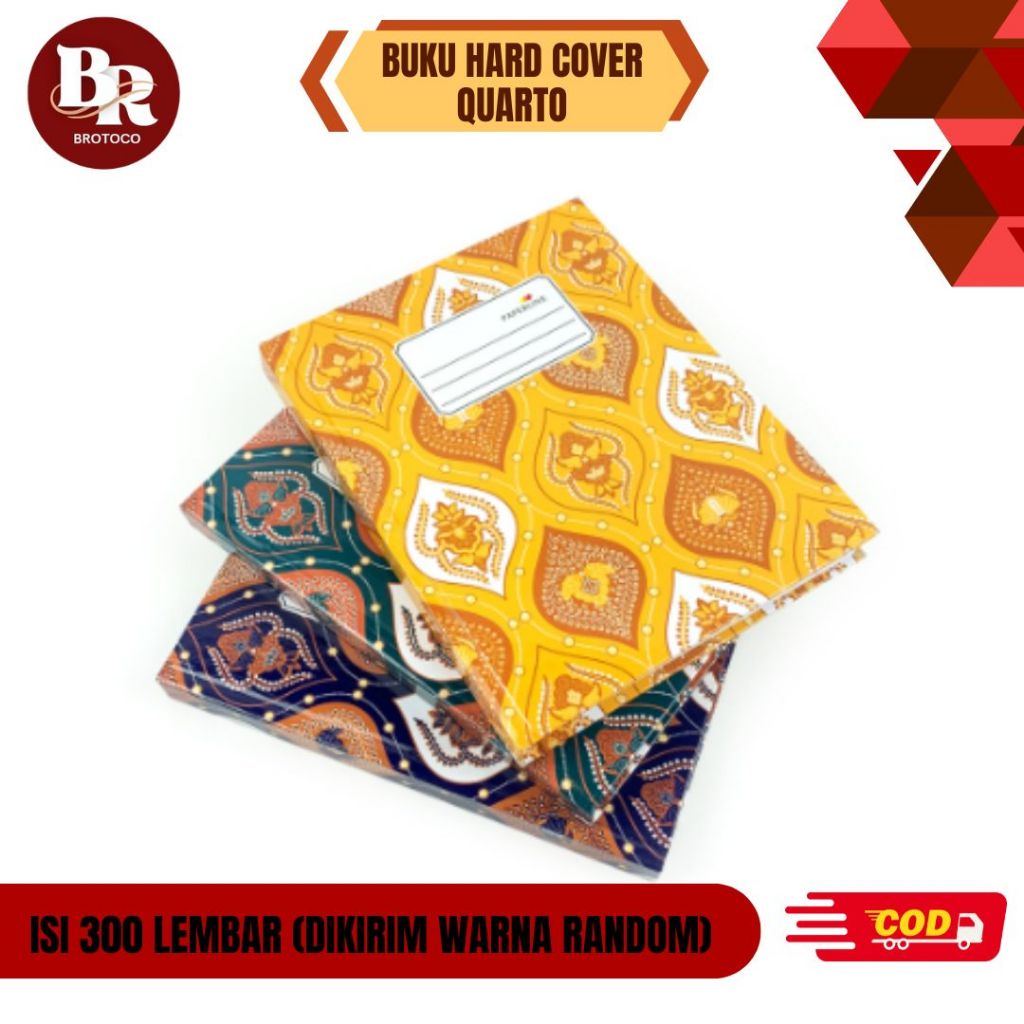 

[BROTOCO] Buku Tulis Paper Line Quarto Hard Cover 300 Lembar